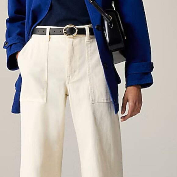 J. Crew Pants - J Crew Wide Leg Camp Pant Wide Leg Ivory Sz 30 NWT #574